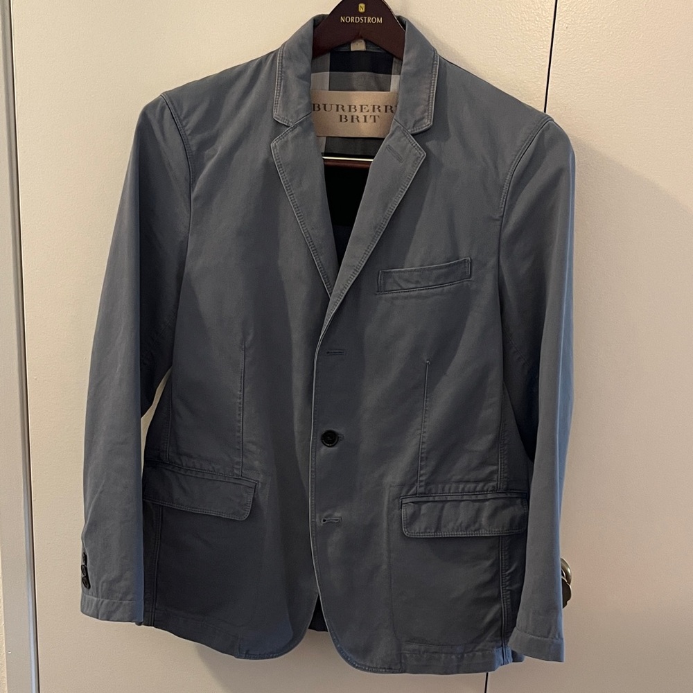 Burberry Brit Light Slate Blue Men's Blazer